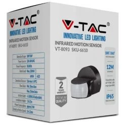 V-tac VT-8093 Détecteur De Mouvement Avec Interrupteur Crépusculaire - 180°- Noir 7 V-tac VT-8093 Détecteur De Mouvement Avec Interrupteur Crépusculaire - 180°- Noir -V-TAC Soldes 68156340 3