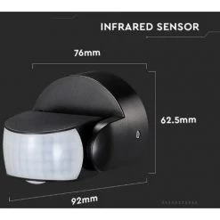 V-tac VT-8093 Détecteur De Mouvement Avec Interrupteur Crépusculaire - 180°- Noir 8 V-tac VT-8093 Détecteur De Mouvement Avec Interrupteur Crépusculaire - 180°- Noir -V-TAC Soldes 68156340 4