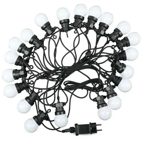 V-tac VT-71020 Guirlande Lumineuse - étanche - 20 Lampes LED - 3000K - 10M 1 V-tac VT-71020 Guirlande Lumineuse - étanche - 20 Lampes LED - 3000K - 10M