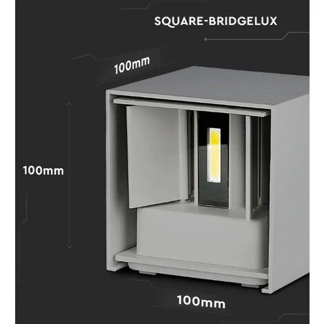 V-tac VT-759 Applique LED - 5W - 3000K - 700 Lumen - Gris 4 V-tac VT-759 Applique LED - 5W - 3000K - 700 Lumen - Gris – Image 4