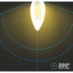 V-tac Led Candle Bulb 6w 4000k E14 Vt-2127-n - 217424 8 V-tac Led Candle Bulb 6w 4000k E14 Vt-2127-n - 217424 -V-TAC Soldes 68556673 4