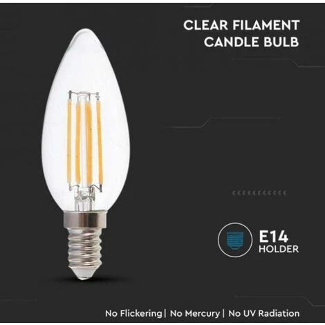 V-tac Led Candle Bulb 6w 4000k E14 Vt-2127-n - 217424 5 V-tac Led Candle Bulb 6w 4000k E14 Vt-2127-n - 217424 – Image 5