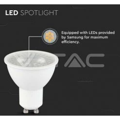 Puce Led Samsung V-tac Gu10 7,5w 4000k Vt-292-n - 21873 7 Puce Led Samsung V-tac Gu10 7,5w 4000k Vt-292-n - 21873 -V-TAC Soldes 69379874 4