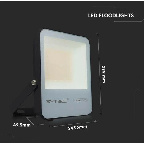 V-tac VT-100185 Projecteur à LED - 100 W - 13700 Lm - 6400K - Noir - Extra économique 5 V-tac VT-100185 Projecteur à LED - 100 W - 13700 Lm - 6400K - Noir - Extra économique – Image 5
