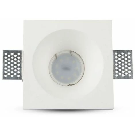 V-TAC Spot LED Encastrable Carré GU10 Et GU5.3 (MR16) Corps En Plâtre Blanc 4 V-TAC Spot LED Encastrable Carré GU10 Et GU5.3 (MR16) Corps En Plâtre Blanc – Image 4
