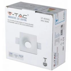 V-TAC Spot LED Encastrable Carré GU10 Et GU5.3 (MR16) Corps En Plâtre Blanc 9 V-TAC Spot LED Encastrable Carré GU10 Et GU5.3 (MR16) Corps En Plâtre Blanc -V-TAC Soldes 70206667 5