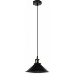 V-TAC Lustre Cloche En Métal LED Avec Douille E27 (Max 60W) Couleur Noir Mat