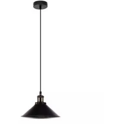 V-TAC Lustre Cloche En Métal LED Avec Douille E27 (Max 60W) Couleur Noir Mat -V-TAC Soldes 70206668 3