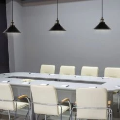 V-TAC Lustre Cloche En Métal LED Avec Douille E27 (Max 60W) Couleur Noir Mat -V-TAC Soldes 70206668 5