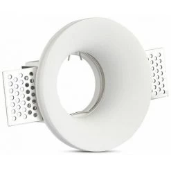 V-TAC Spot LED Encastré Rond GU10 Et GU5.3 (MR16) Corps En Plâtre Blanc