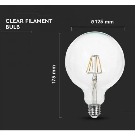Ampoule Led G125 V-tac 10w E27 3000k Vt-1979-n -214422 4 Ampoule Led G125 V-tac 10w E27 3000k Vt-1979-n -214422 – Image 4