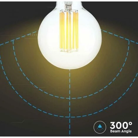 Ampoule Led G95 V-tac 6w E27 3000k Vt-1993-n -214305 2 Ampoule Led G95 V-tac 6w E27 3000k Vt-1993-n -214305 – Image 2