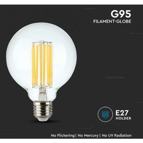 Ampoule Led G95 V-tac 6w E27 3000k Vt-1993-n -214305 3 Ampoule Led G95 V-tac 6w E27 3000k Vt-1993-n -214305 – Image 3