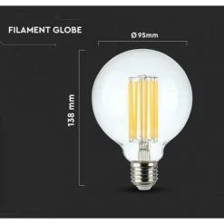 Ampoule Led G95 V-tac 6w E27 3000k Vt-1993-n -214305 7 Ampoule Led G95 V-tac 6w E27 3000k Vt-1993-n -214305 -V-TAC Soldes 70439075 4