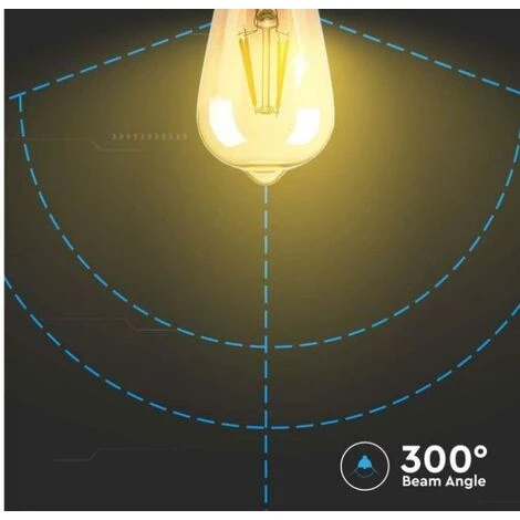 Ampoule à Led St64 V-tac 8w E27 2200k Vt-1968-n - 214421 2 Ampoule à Led St64 V-tac 8w E27 2200k Vt-1968-n - 214421 – Image 2
