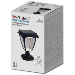 V-tac VT-983 Seville Piédestal Solaire - énergie Solaire - Lampe LED - 2 Couleurs De Lumière -V-TAC Soldes 70578841 4