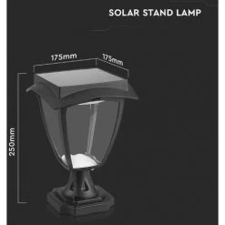 V-tac VT-983 Seville Piédestal Solaire - énergie Solaire - Lampe LED - 2 Couleurs De Lumière -V-TAC Soldes 70578841 5