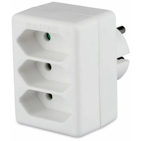 V-TAC Adaptateur Multiprise Avec 3 Prises Frontales 2,5A Et Prise Shuko.Couleur Blanche 5 V-TAC Adaptateur Multiprise Avec 3 Prises Frontales 2,5A Et Prise Shuko.Couleur Blanche – Image 5