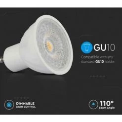V-tac Ampoule Led 6w Gu10 3000k- Samsung Chip Vt-247d-n - 21198 7 V-tac Ampoule Led 6w Gu10 3000k- Samsung Chip Vt-247d-n - 21198 -V-TAC Soldes 70923999 3
