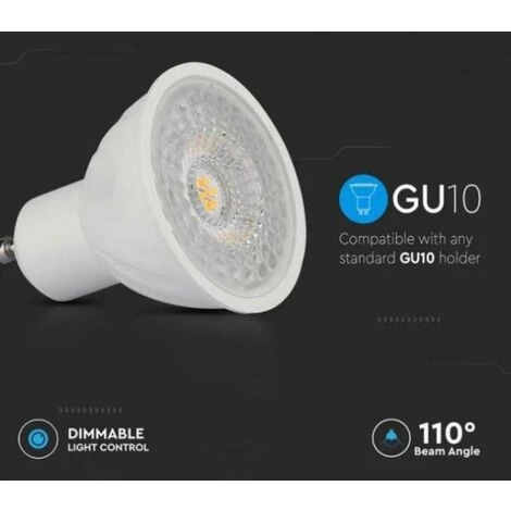 V-tac Ampoule Led 6w Gu10 3000k- Samsung Chip Vt-247d-n - 21198 3 V-tac Ampoule Led 6w Gu10 3000k- Samsung Chip Vt-247d-n - 21198 – Image 3