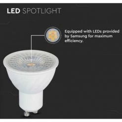 V-tac Ampoule Led 6w Gu10 3000k- Samsung Chip Vt-247d-n - 21198 8 V-tac Ampoule Led 6w Gu10 3000k- Samsung Chip Vt-247d-n - 21198 -V-TAC Soldes 70923999 4