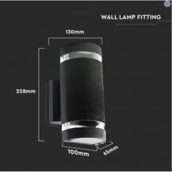 V-tac VT-967 Applique Murale Extérieure Up/Down - E27 - Noir - IP44 - Rond 7 V-tac VT-967 Applique Murale Extérieure Up/Down - E27 - Noir - IP44 - Rond -V-TAC Soldes 71264872 3