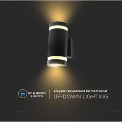 V-tac VT-967 Applique Murale Extérieure Up/Down - E27 - Noir - IP44 - Rond 9 V-tac VT-967 Applique Murale Extérieure Up/Down - E27 - Noir - IP44 - Rond -V-TAC Soldes 71264872 5