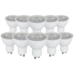 V-tac VT-247D Lot De 10 Spots LED à Gradation - GU10 - 6W - 445 Lm - 3000K