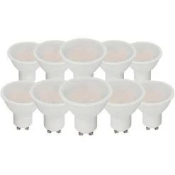 V-tac VT-205 Lot De 10 Spots à LED - GU10 - 4.5W - 400 Lm - 3000K