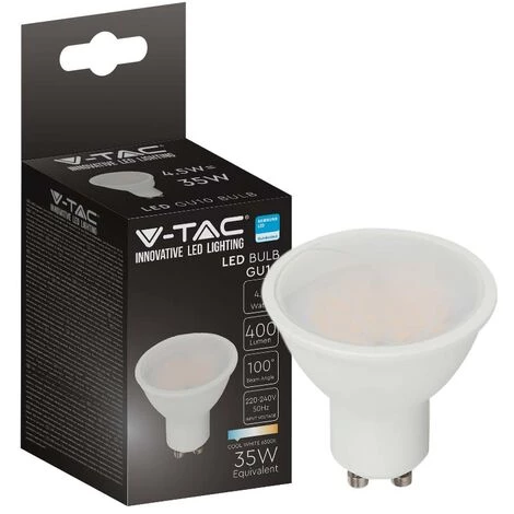 V-tac VT-205 Lot De 10 Spots à LED - GU10 - 4.5W - 400 Lm - 3000K 2 V-tac VT-205 Lot De 10 Spots à LED - GU10 - 4.5W - 400 Lm - 3000K – Image 2
