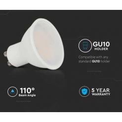 V-tac VT-205 Lot De 10 Spots à LED - GU10 - 4.5W - 400 Lm - 3000K 8 V-tac VT-205 Lot De 10 Spots à LED - GU10 - 4.5W - 400 Lm - 3000K -V-TAC Soldes 71264892 4