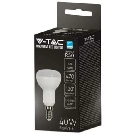 Ampoule Led R50 V-tac 4,8w 4000k E14 Vt-250-n - 139- 21139 2 Ampoule Led R50 V-tac 4,8w 4000k E14 Vt-250-n - 139- 21139 – Image 2