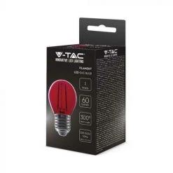Ampoule Globe E27 V-tac Filament Led 2w Rouge Vt-2132-r-n 7413 - 217413 -V-TAC Soldes 71476259 3