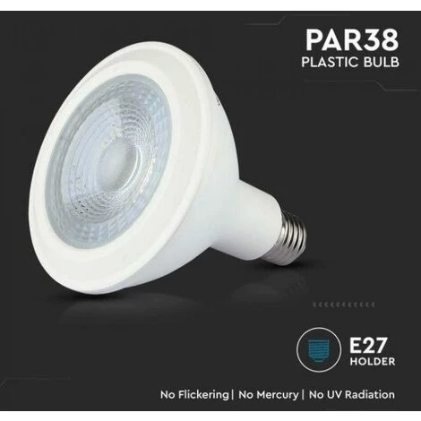 Ampoule Led Par38 V-tac 12,8w 3000k E27 Vt-238-n -150 - 21150 4 Ampoule Led Par38 V-tac 12,8w 3000k E27 Vt-238-n -150 - 21150 – Image 4