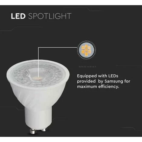 V-tac 6w Gu10 6500k Ampoule Spot Led Dimmable Vt-227d-n - 197 - 21197 2 V-tac 6w Gu10 6500k Ampoule Spot Led Dimmable Vt-227d-n - 197 - 21197 – Image 2