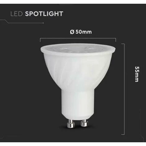 V-tac 6w Gu10 6500k Ampoule Spot Led Dimmable Vt-227d-n - 197 - 21197 4 V-tac 6w Gu10 6500k Ampoule Spot Led Dimmable Vt-227d-n - 197 - 21197 – Image 4