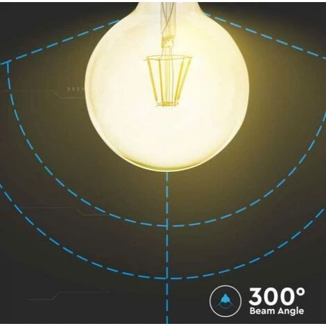 Ampoule Led G125 V-tac 4w E27 2200k Ambre Vt-1956-n -4473- 214473 3 Ampoule Led G125 V-tac 4w E27 2200k Ambre Vt-1956-n -4473- 214473 – Image 3