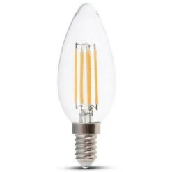 V-tac Led Candle Bulb 6w E14 3000k Vt-2127-n - 7423- 217423