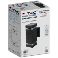 V-tac VT-968 Applique Extérieure Up/Down - E27 - Noir - IP44 - Carré 7 V-tac VT-968 Applique Extérieure Up/Down - E27 - Noir - IP44 - Carré -V-TAC Soldes 72008867 3