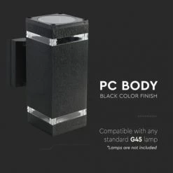 V-tac VT-968 Applique Extérieure Up/Down - E27 - Noir - IP44 - Carré 9 V-tac VT-968 Applique Extérieure Up/Down - E27 - Noir - IP44 - Carré -V-TAC Soldes 72008867 5