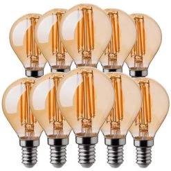 V-tac VT-1953 Lot De 10 Ampoules LED à Filament - E14 - 4W - 350 Lm - 2200K