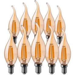 V-tac VT-1949 Lot De 10 Ampoules LED à Filament - E14 - 4W - 350 Lm - 2200K