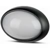 Hublot LED Oval 12W Ip54 Noir Vt-8010 - Blanc Chaud - 3000k - 120° V-TAC
