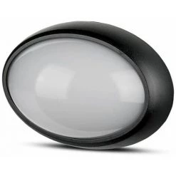 Hublot LED Oval 12W Ip54 Noir Vt-8010 - Blanc Chaud - 3000k - 120° V-TAC