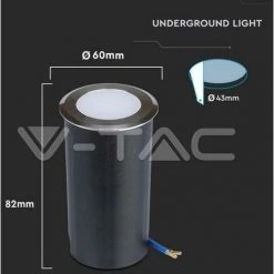 V-tac Walkable Led Spot 1w 6500k 12v Vt-1151-n -1464 - 211464 -V-TAC Soldes 72386886 3