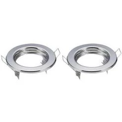 V-TAC Plafond Rond GU10 Pour Spot LED - 2pcs/box Mod. VT-778 SKU 3586 - Chrome