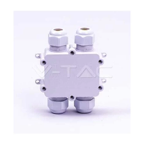 V-TAC VT-871 Boîtier De Dérivation 4PIN Blanc Pvc étanche IP68 Avec Bloc De Bornes - SKU 5983 2 V-TAC VT-871 Boîtier De Dérivation 4PIN Blanc Pvc étanche IP68 Avec Bloc De Bornes - SKU 5983 – Image 2