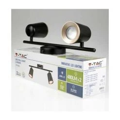 V-TAC VT-812 Applique Murale LED 2x6W Double Tête Noir Corps Rotatif Blanc Chaud 3000K IP20 - SKU 8255 7 V-TAC VT-812 Applique Murale LED 2x6W Double Tête Noir Corps Rotatif Blanc Chaud 3000K IP20 - SKU 8255 -V-TAC Soldes 8207140 4