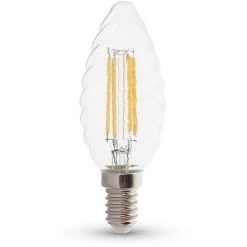 V-Tac VT-274 Ampoule 4W Led Bougie Twist Chip Samsung Filament E14 Blanc Chaud 2700K - 279
