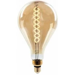 V-Tac VT-2138D LED Ampoule 8W Vintage Xl A160 Double Filament Spiral Verre Ambre E27 2200K Dimmable – SKU 7461